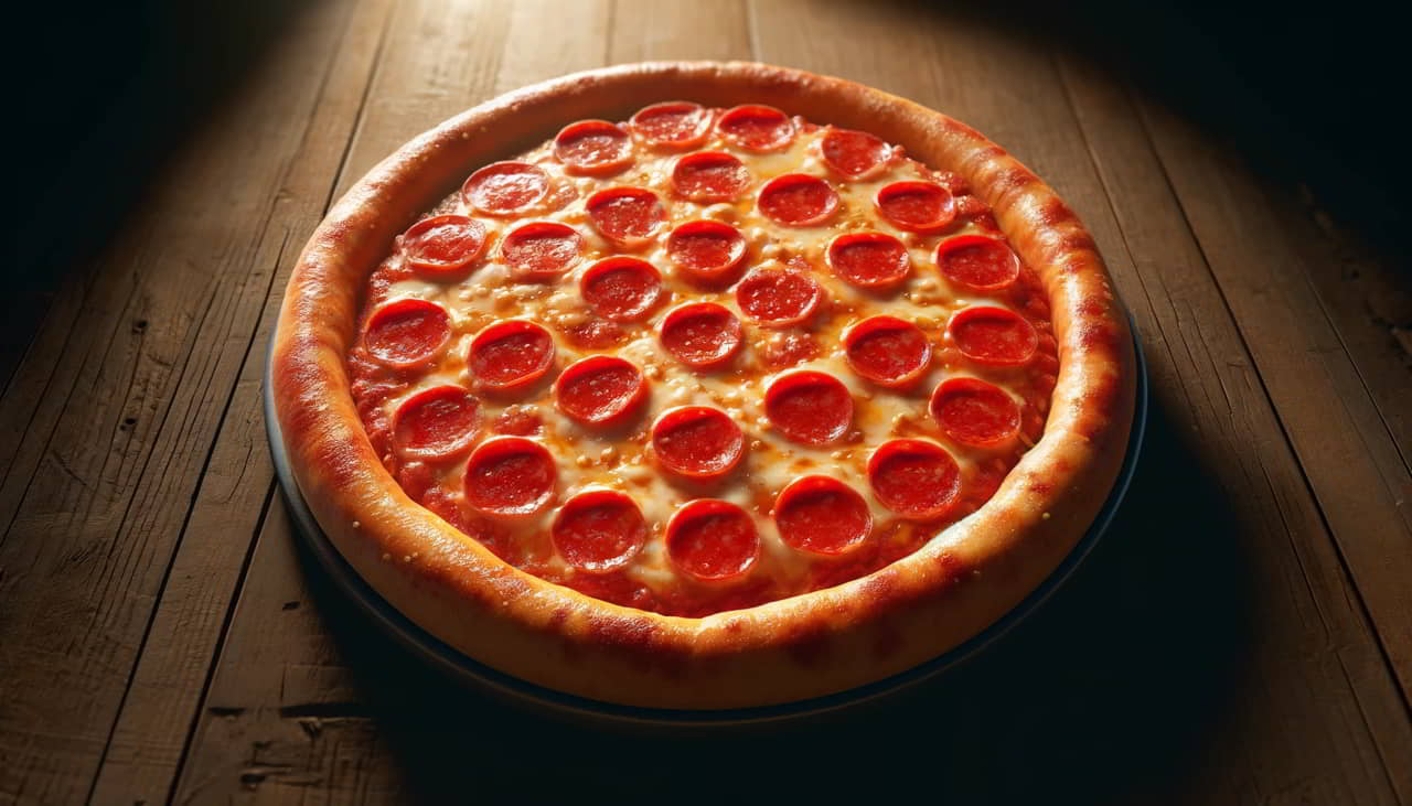 image of a pepperoni pizza.